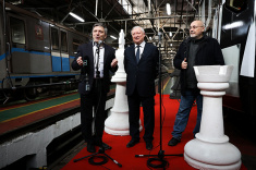 First-Ever Chess Subway Train Put on Track in Moscow Metro
