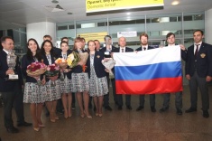 Russian National Teams Triumphantly Arrived in Moscow From Khanty-Mansiysk