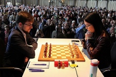 Максим Вашье-Лаграв догоняет Никиту Витюгова на супертурнире Grenke Chess Classic