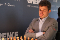 Магнус Карлсен вновь возглавил гонку на супертурнире GRENKE Chess Classic 