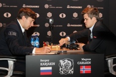 С. Карякин и М. Карлсен сыграли вничью седьмую партию матча за корону