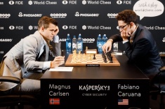 Магнус Карлсен спасся в шестой партии матча с Фабиано Каруаной и сохранил равенство в счете