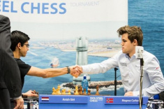 Магнус Карлсен выиграл первый матч финала Chessable Masters у Аниша Гири