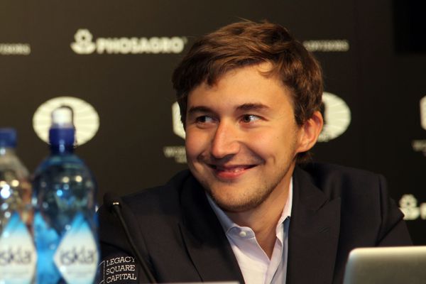 Sergey Karjakin at the press-conference