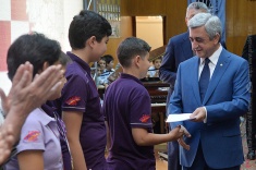 Президент Армении поздравил победителей "Белой ладьи"
