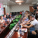 Предстартовая пресс-конференция с участием В. Гуниной, И. Лысого, К. Ильковского и М. Глуховского