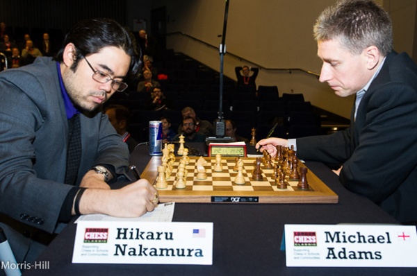 Хикару Накамура обыграл Майкла Адамса в 4-м туре London Chess Classic (фото Р. Моррис-Хилла)